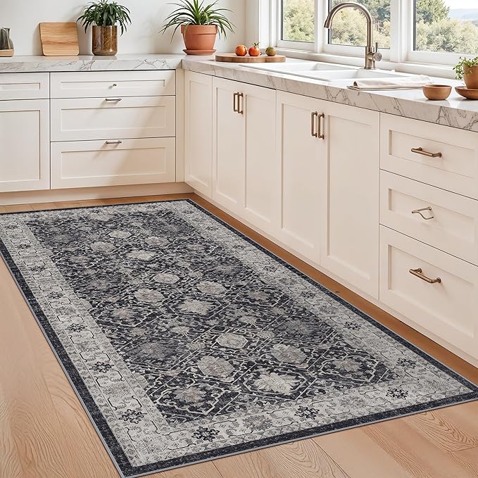 Washable 3x5 Entryway Area Rugs: Ultra Soft Low Pile Carpet - Image 8