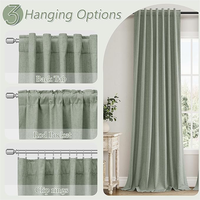 Guken 100% Blackout Curtains 90 Inch Length 2 Panels Set - Image 6