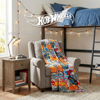 Franco Hot Wheels Kids Bedding Super Soft Plush Throw Blanket, 46 in x 60 in, (Officially Licensed Product)