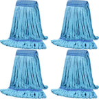 Lallisa 4 Pcs Microfiber Mop Heads Replacement Tube, Large, Red