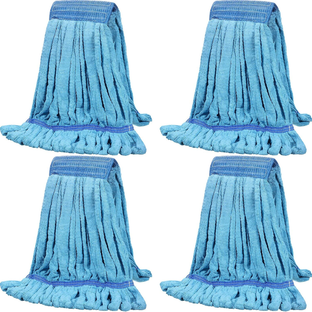 Lallisa 4 Pcs Microfiber Mop Heads Replacement Tube, Large, Red