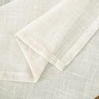 LAMIT 54 Inch Semi Sheer Window Linen Curtains, Light Filtering Panels Back Tab - Image 9