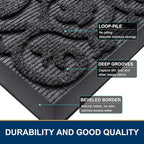 Smiry Welcome Door Mat Outside Entrance, Heavy Duty Trap Dirt and Moisture Easy - Image 4