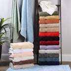 Superior Egyptian Cotton 6-Piece Towel Set, Assorted Towels for Home Bathroom, Master, Guest Bath, Decor Essentials, Includes 2 Bath, 2 Hand, 2 Face Towels/Washcloths, Quick Dry, Absorbent, Charcoal