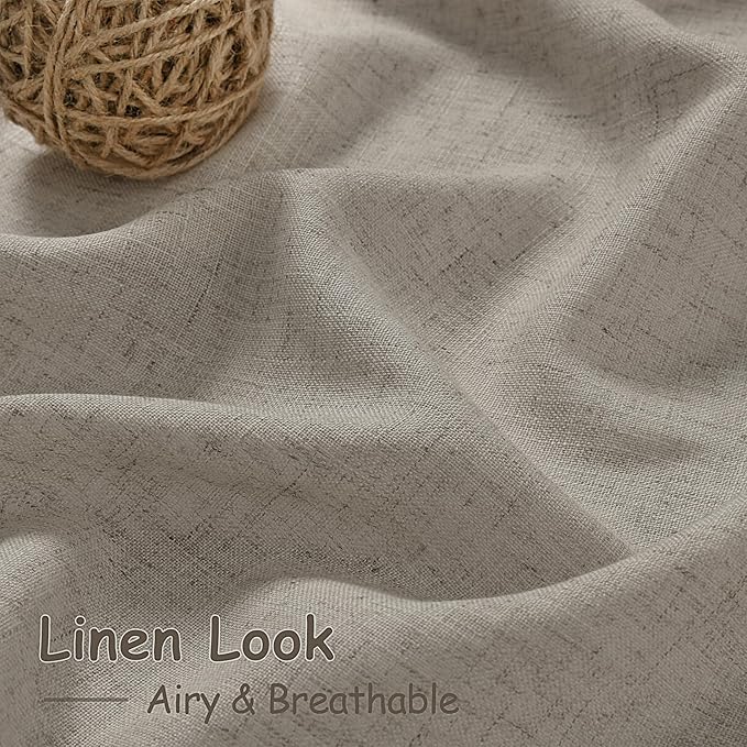 Nanspring Grey Beige Curtains 90 Inches Long - Image 4