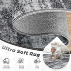 Area Rugs 6x9 for Living Room: Washable Rug Modern Abstract Neutral Soft - Image 4