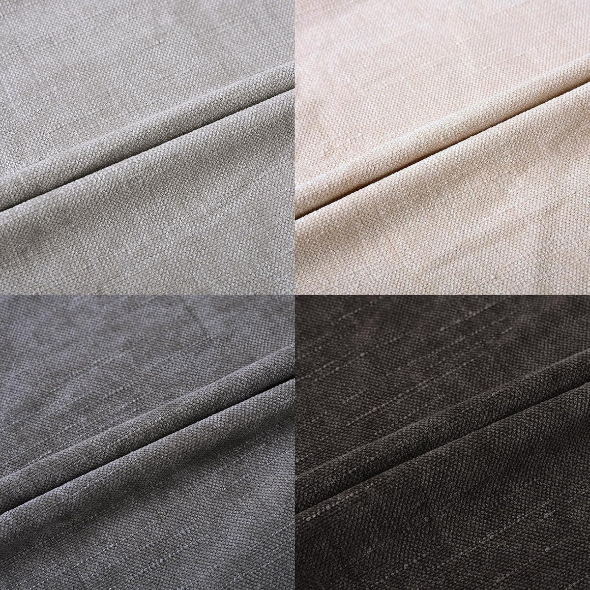 Set of 4 Soft Textured Decorative Throw Pillow Covers 18x18 Inch Cozy Farmhouse Cushion Cover Square Accent Pillow Cases for Bed Couch Sofa Living Room, Grey Series