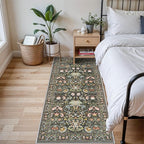 3x6 Washable Hallway Area Rugs: Vintage Floral Entryway Kitchen Runner Rug - Image 2