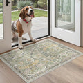 Madane Washable Area Rug 2x3, Small Entryway Rug Non-Slip Vintage Door Mat by Madane
