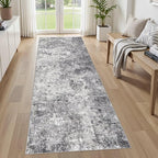 UERMEI 3X8 Washable Runner Rug for Hallway: Soft Neutral Modern Abstract Area - Image 6