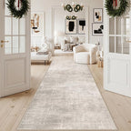 Hallway 4x10 Washable Runner Rug:Stain Resistant Abstract Rug - Image 6
