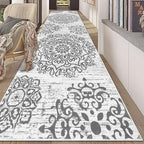 HEBE Hallway Runner Rug 3'x10' Washable Vintage Distressed Area Rugs Non Slip by HEBE