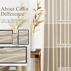 Nanspring Birch Beige Linen Curtains 84 Inches Long - Image 3
