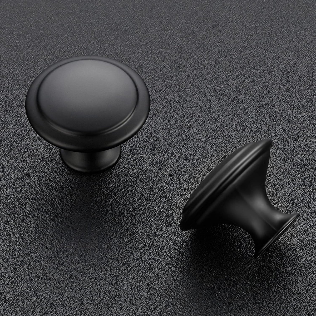 Ravinte Matte Black Cabinet Knobs Kitchen Pulls 1-1/4 Inch 40 Pack