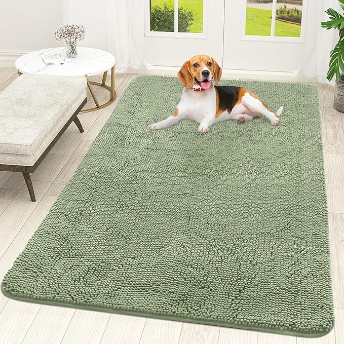 OLANLY Dog Door Mat for Muddy Paws 59x35, Absorbs Moisture and Dirt, Absorbent by OLANLY