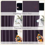 Guken 100% Blackout Curtains 84 Inch Length 2 Panels Set - Image 5