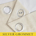 NICETOWN 100% Blackout Linen Texture Curtains 70" Long, Thermal Insulated Full - Image 6