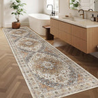 Madane Hallway Runner Rug 2'6''x10' Kitchen Runner, Non Slip Vintage Runners - Image 4