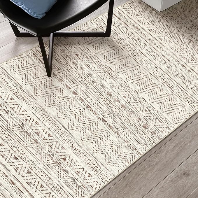 2x4 Washable Entryway Runner Rug: Moroccan Small Area Rug Soft Non Slip Door Mat - Image 7