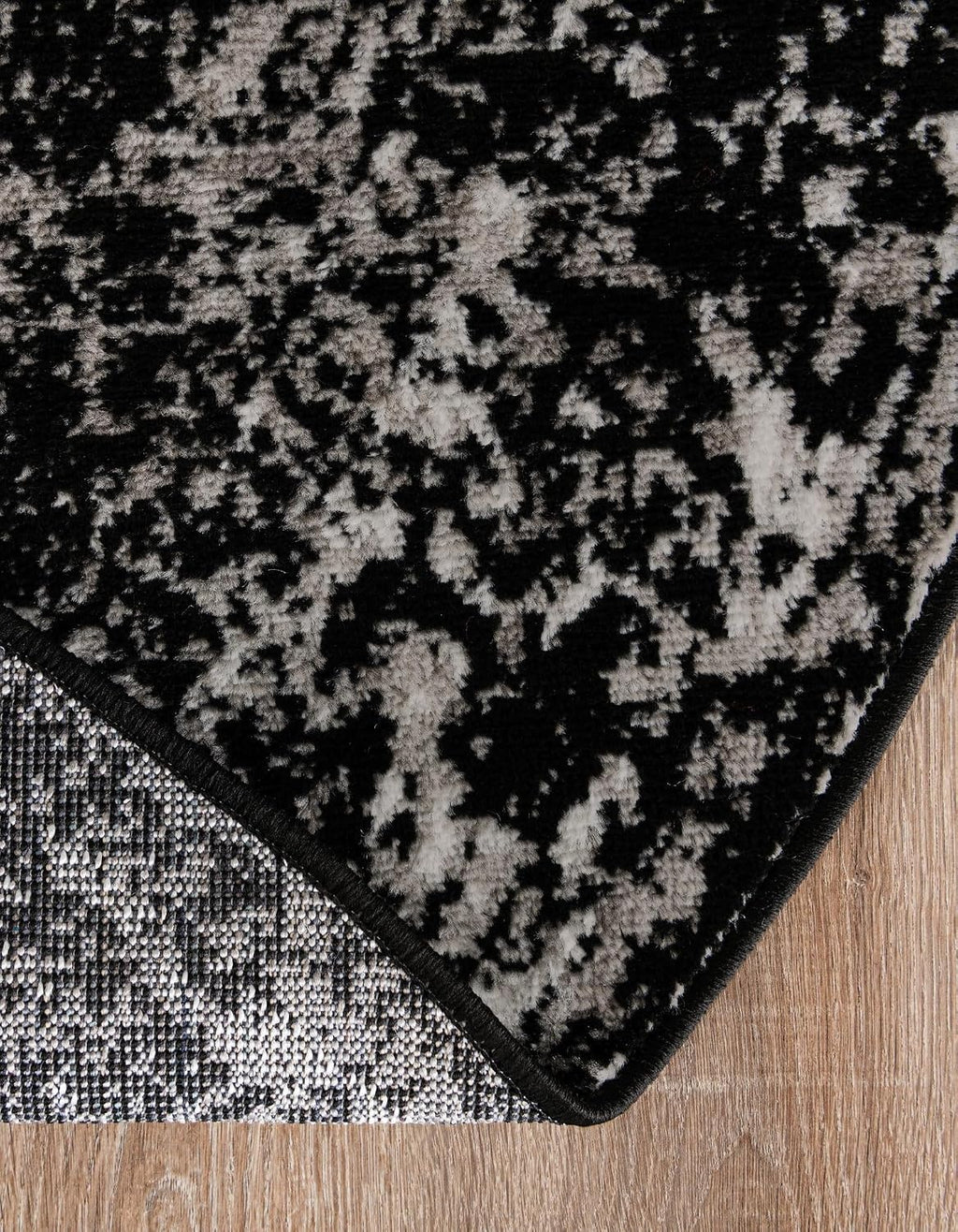 Unique Loom Sofia Collection Area Rug - Casino (3' 3" Round, Black/ Ivory)