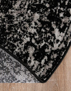 Unique Loom Sofia Collection Area Rug - Casino (3' 3" Round, Black/ Ivory)
