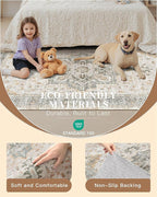 Madane Runner Rug 2'6''x8' Kitchen Runner, Hallway Runner Printed Vintage Rug - Image 5