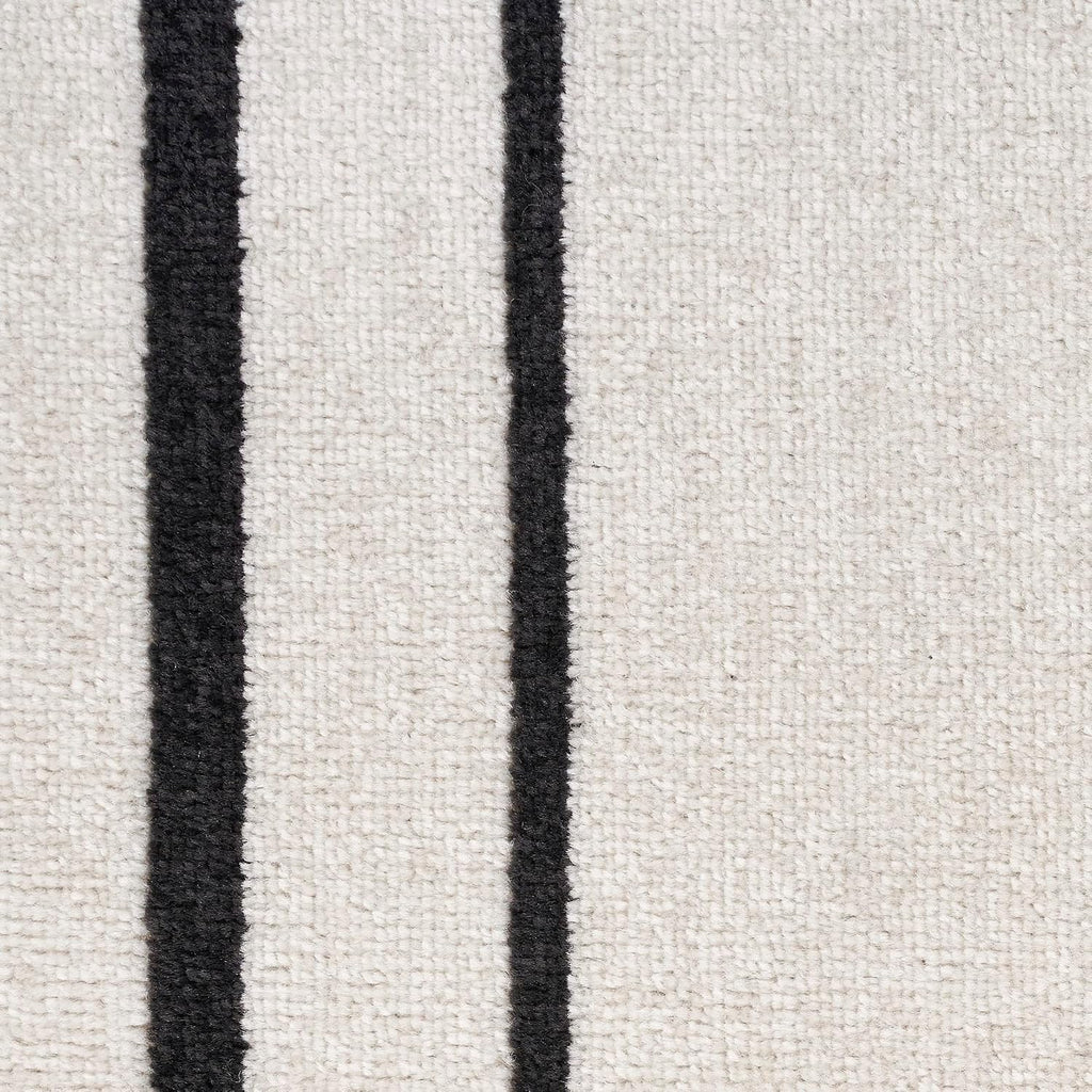 Nourison Home Nourison Essentials Ivory/Black 4' x Round Area Rug - Easy Clean, Non Shedding, Bed Room, Living Room, Dining Room, Kitchen (4' x Round)