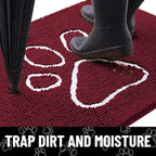 Smiry Dog Door Mat for Muddy Paws, Absorbent Dirt Trapper Non Slip Quick Dry - Image 2