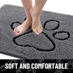 Smiry Dog Door Mat for Muddy Paws, Absorbent Dirt Trapper Non Slip Quick Dry - Image 4