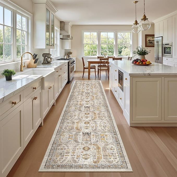 Madane Runner Rugs for Hallway 2x10 Long Washable Non-Slip Hallway Runner Rug by Madane