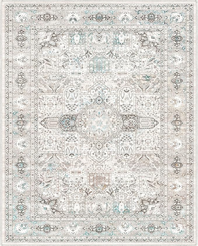 8x10 Extra Large Area Rug Living Room, Modern Neutral Washable Boho Area Rug - Image 2