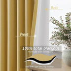 Guken 100% Blackout Curtains 120 Inch Length 2 Panels Set - Image 4