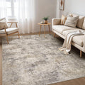Nakagishi 7x9 Area Rugs Living Room: Washable Abstract Large Neutral Soft Rug by NakagishiAreaRug