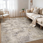 Nakagishi 7x9 Area Rugs Living Room: Washable Abstract Large Neutral Soft Rug by NakagishiAreaRug