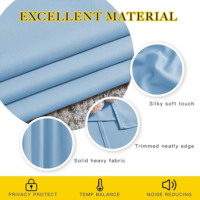 NICETOWN Bedroom Blackout Curtain Panels - Image 4