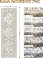 Kitchen Runner Rug Non Slip Washable 2.5x8, Soft Low Pile Entryway Rug Runners - Image 2
