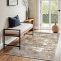 3x4 Washable Entryway Area Rug: Modern Abstract Small Runner Rug by Ksrau