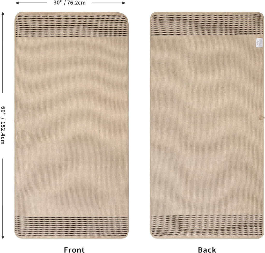 MICROFI New Microfiber Waffle Bath Towels, 2 Pieces, Soft, Absorbent, Fast Drying, Lint Free 430 GSM (30''x60''/76cm x 152cm)