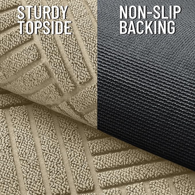 OLANLY Front Door Mat Outside Entrance 47x32, Heavy Duty Sturdy Natural Rubber - Image 3
