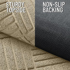 OLANLY Front Door Mat Outside Entrance 47x17, Heavy Duty Sturdy Natural Rubber - Image 3