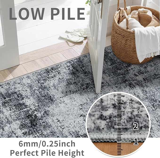 2x5 Washable Runner Rug for Hallway: Non Slip Entryway Runners Rugs - Image 4