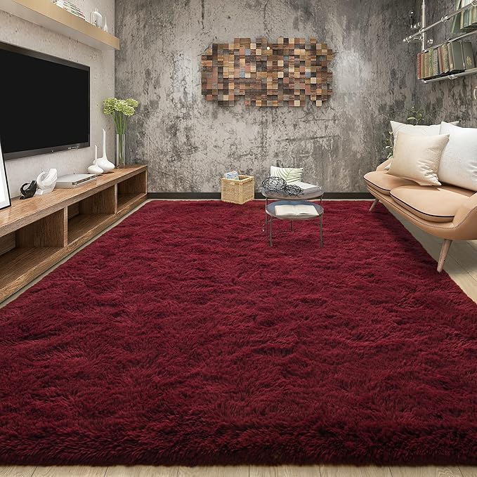 Tepook Soft Fluffy Rugs for Bedroom, 4x6 Area Rug for Living Room, Modern - Image 3