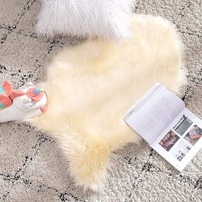 MIULEE Fluffy Rug Soft Shaggy Faux Fur Area Rug Luxury Plush Sheepskin Carpet - Image 4