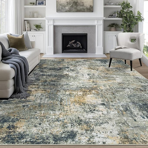 8x10 Area Rugs for Living Room Rug Washable: Abstract Large Rug for Dining Room by Aelenmu