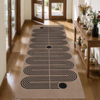 Tangsoo Easy Jute 5x7 Large Washable Non-Slip Area Rug for Dining Room