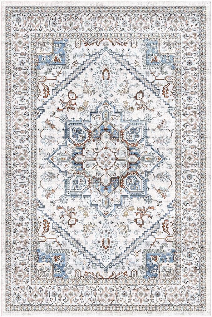 OPPODREAM Soft Neutral Area Rugs 4x6, Low-Pile Washable Rugs 4x6 - Image 8
