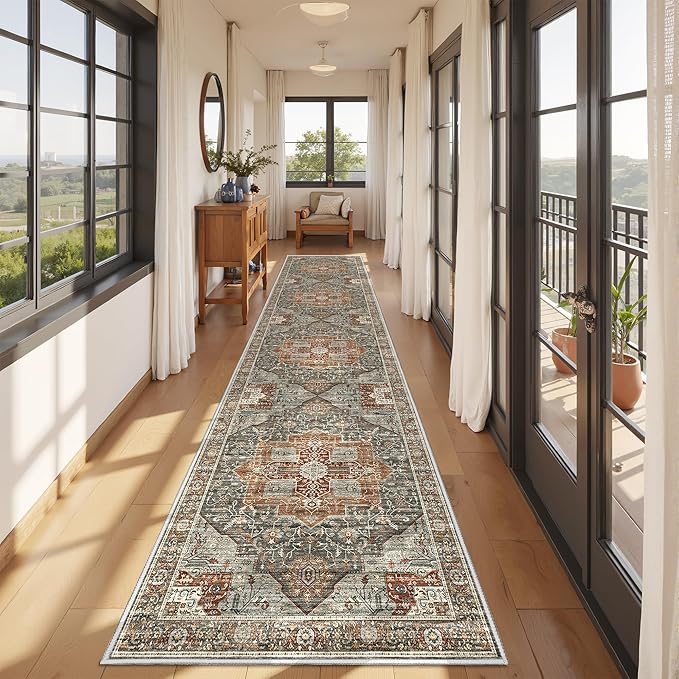Kitchen Runner Rug Non Slip Washable 2.5x10, Soft Ultra-Thin Entryway Rug - Image 3
