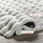 nuLOOM Jeni Off-White, Solid Faux Rabbit, Fluffy and Cozy, High Traffic - Image 6
