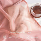 NICETOWN Coral Pink Sheer Window Curtains - Image 4