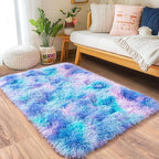 Small Rugs for Bedroom, Fluffy 2x3 Rug Throw Non Slip for Bedside Dorm Kids Room by Quntue